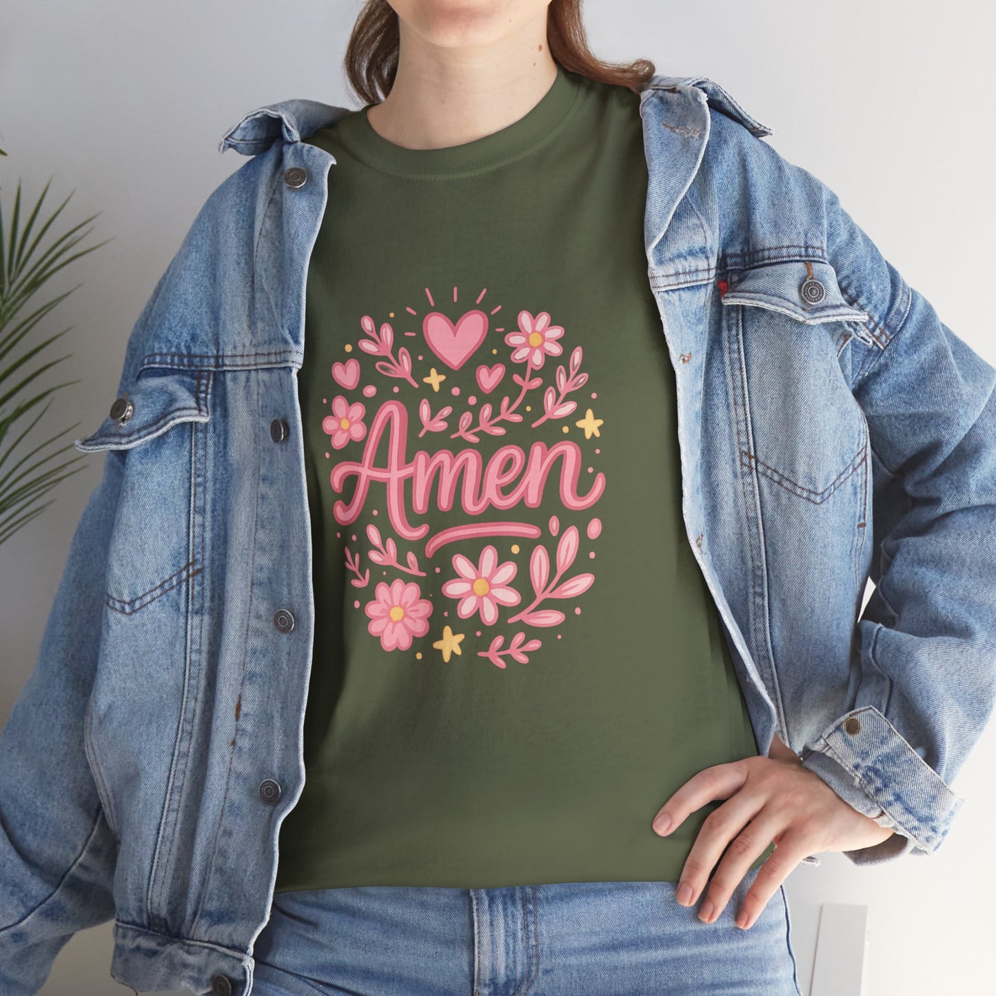 Amen Pink Floral Tee