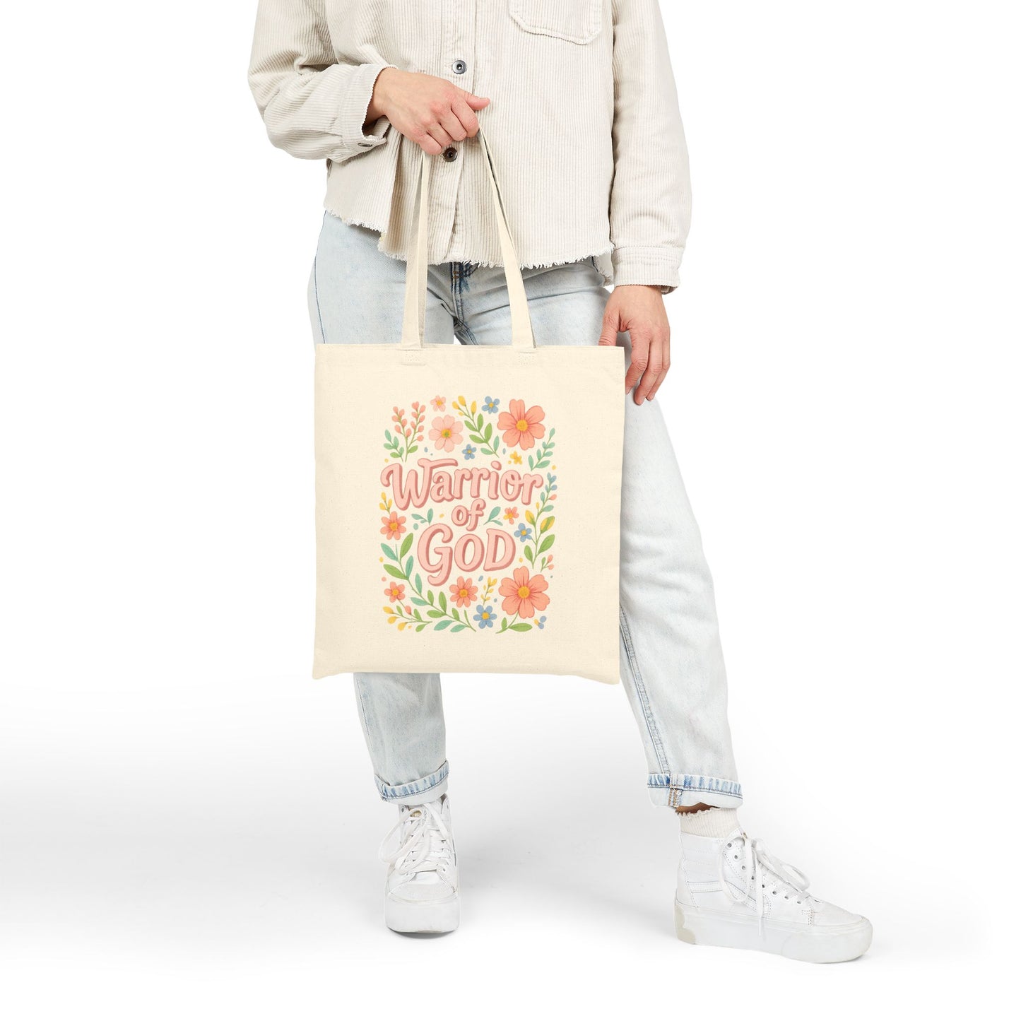 Warrior of God Cotton Tote Bag