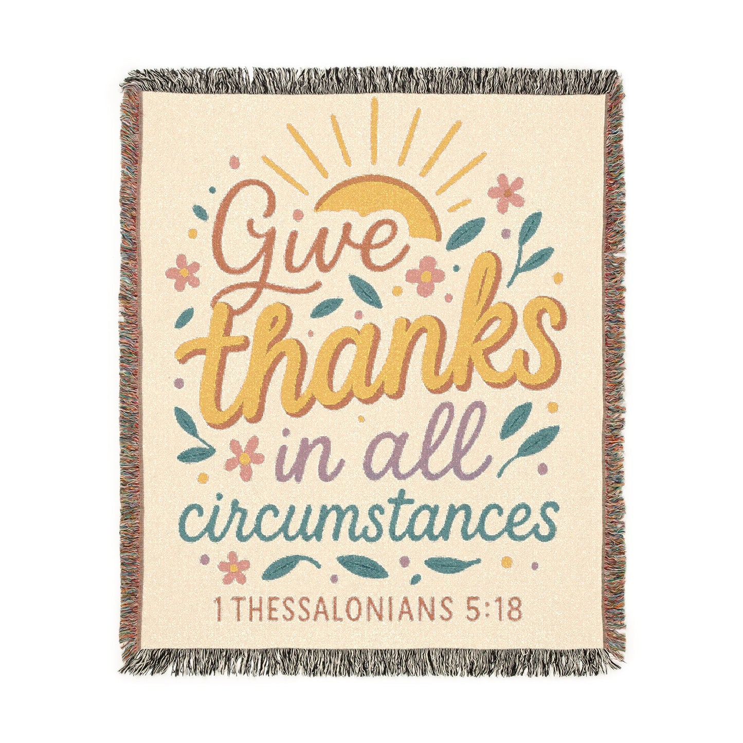 Give Thanks Woven Blanket