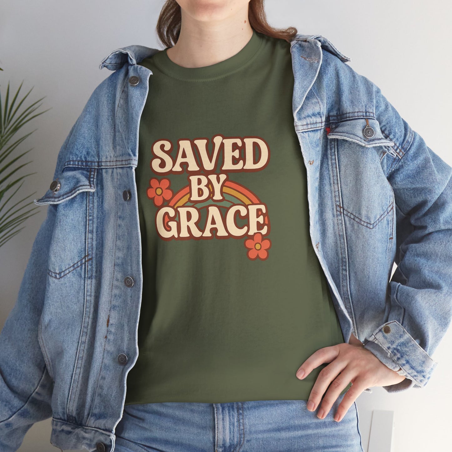 Saved By Grace Vintage Floral Tee