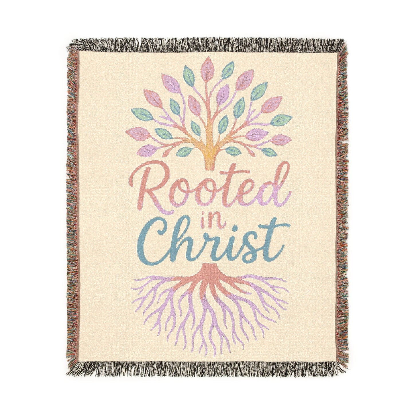 Rooted in Christ Woven Blanket