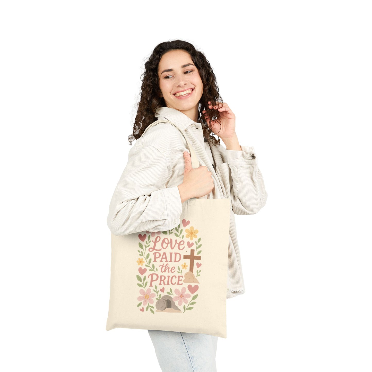 Love Paid the Price Cross Tote Bag