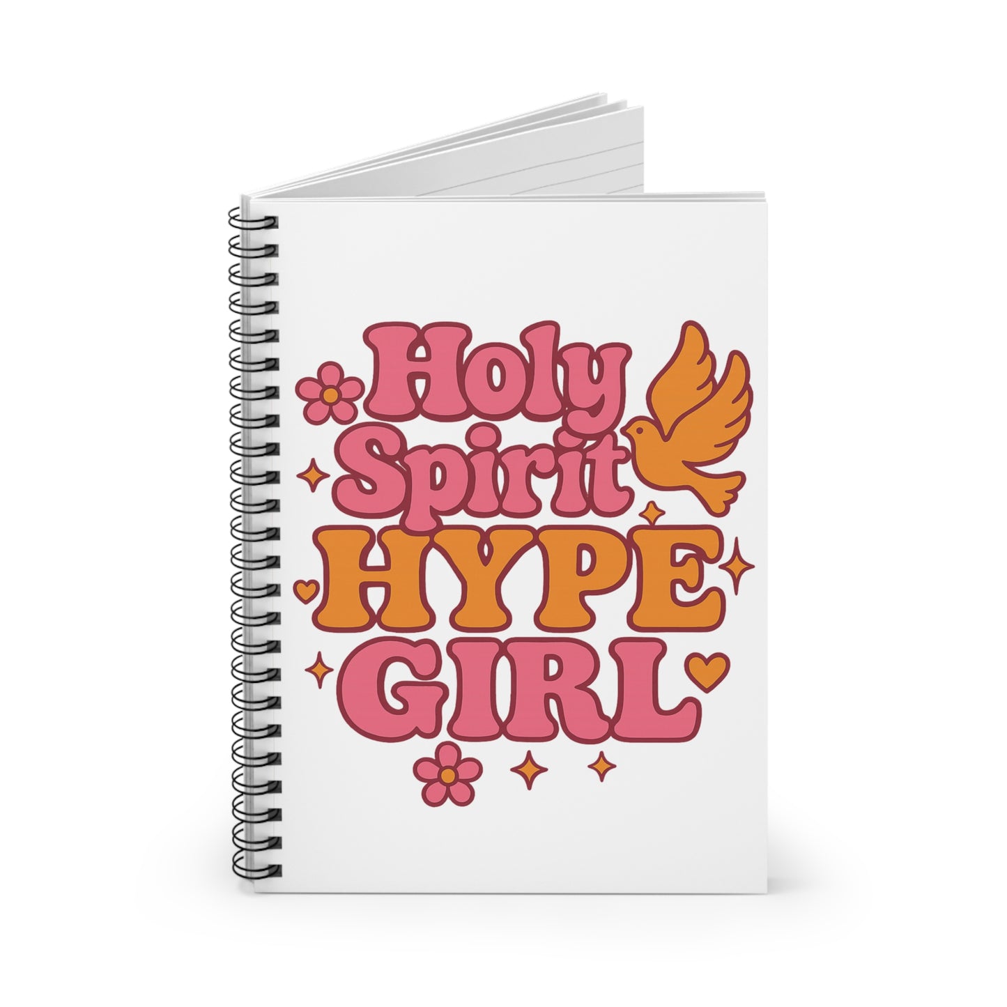 Holy Spirit Hype Girl Spiral Notebook