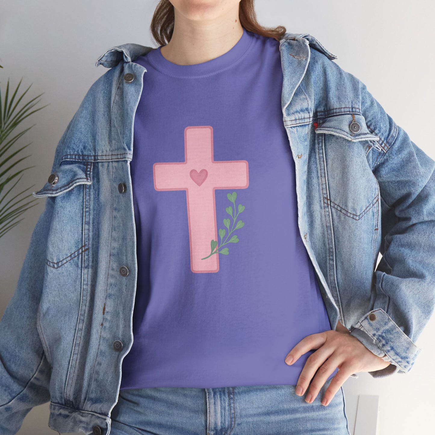 Cross Olive Branch Heart Tee