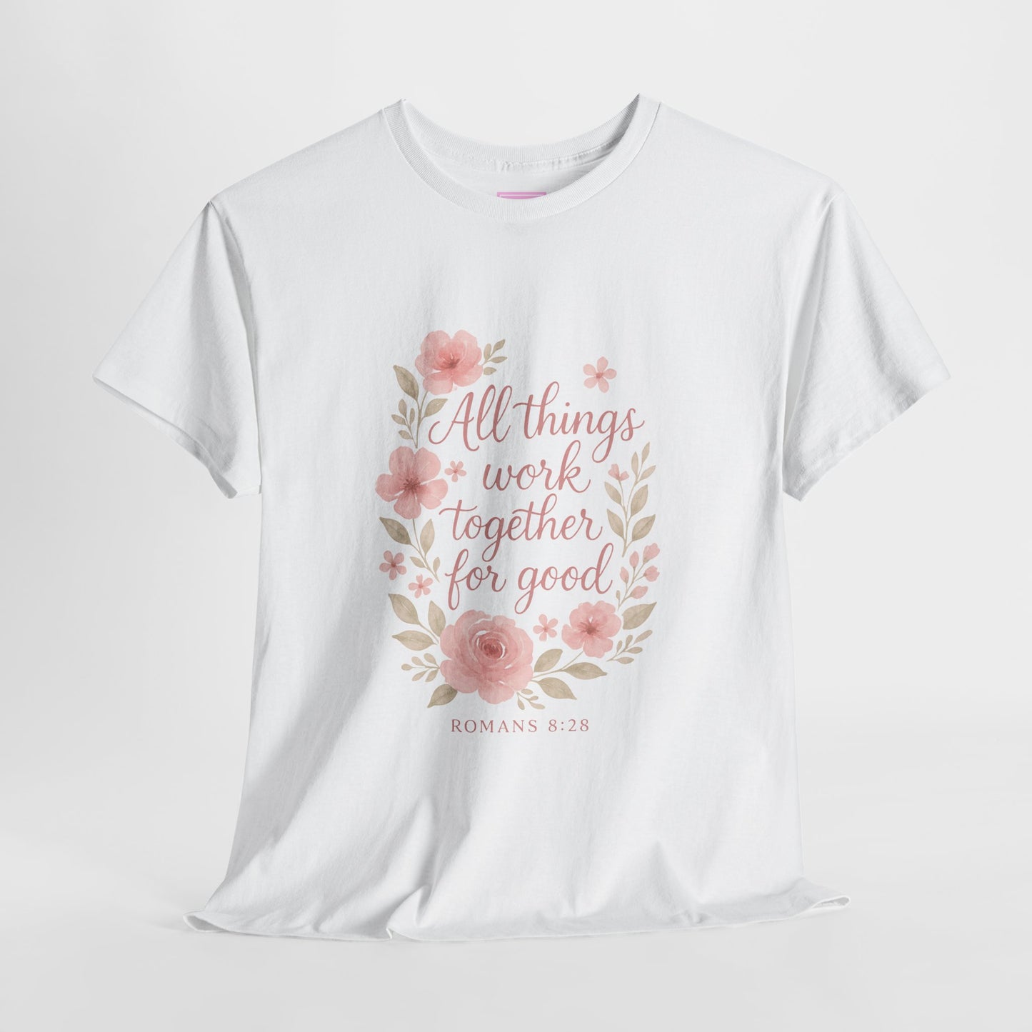 All Things Work Together for Good Floral Tee