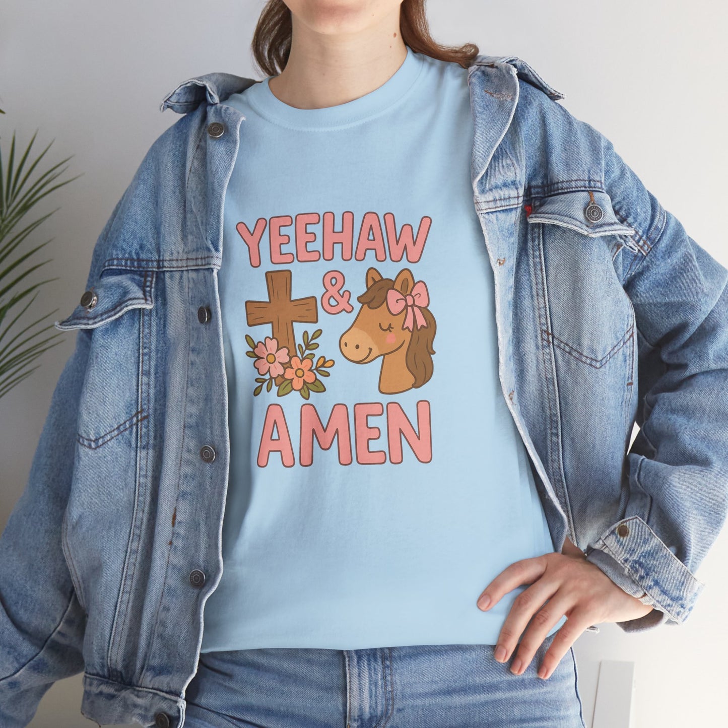 Yeehaw & Amen Horse Cross Tee
