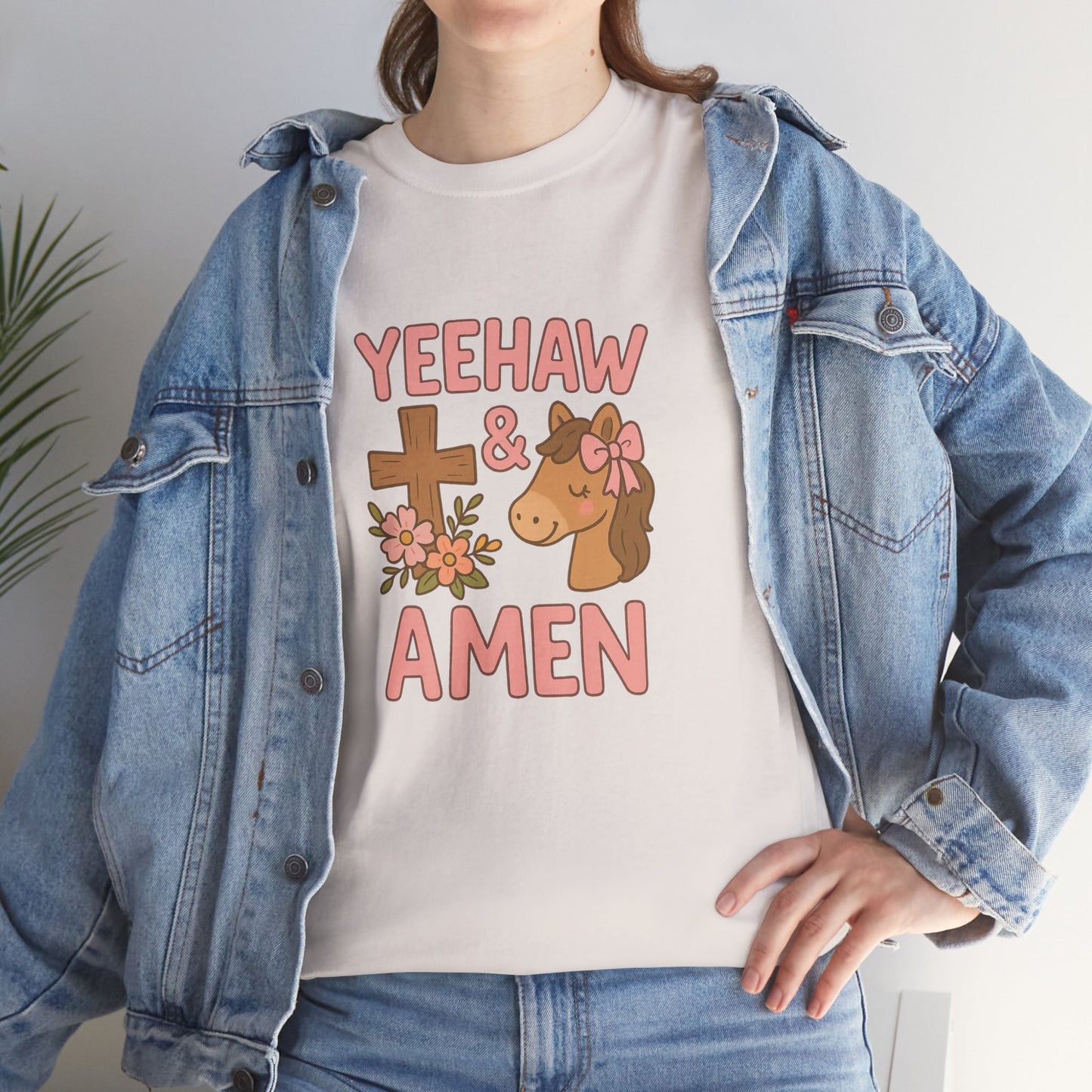 Yeehaw & Amen Horse Cross Tee