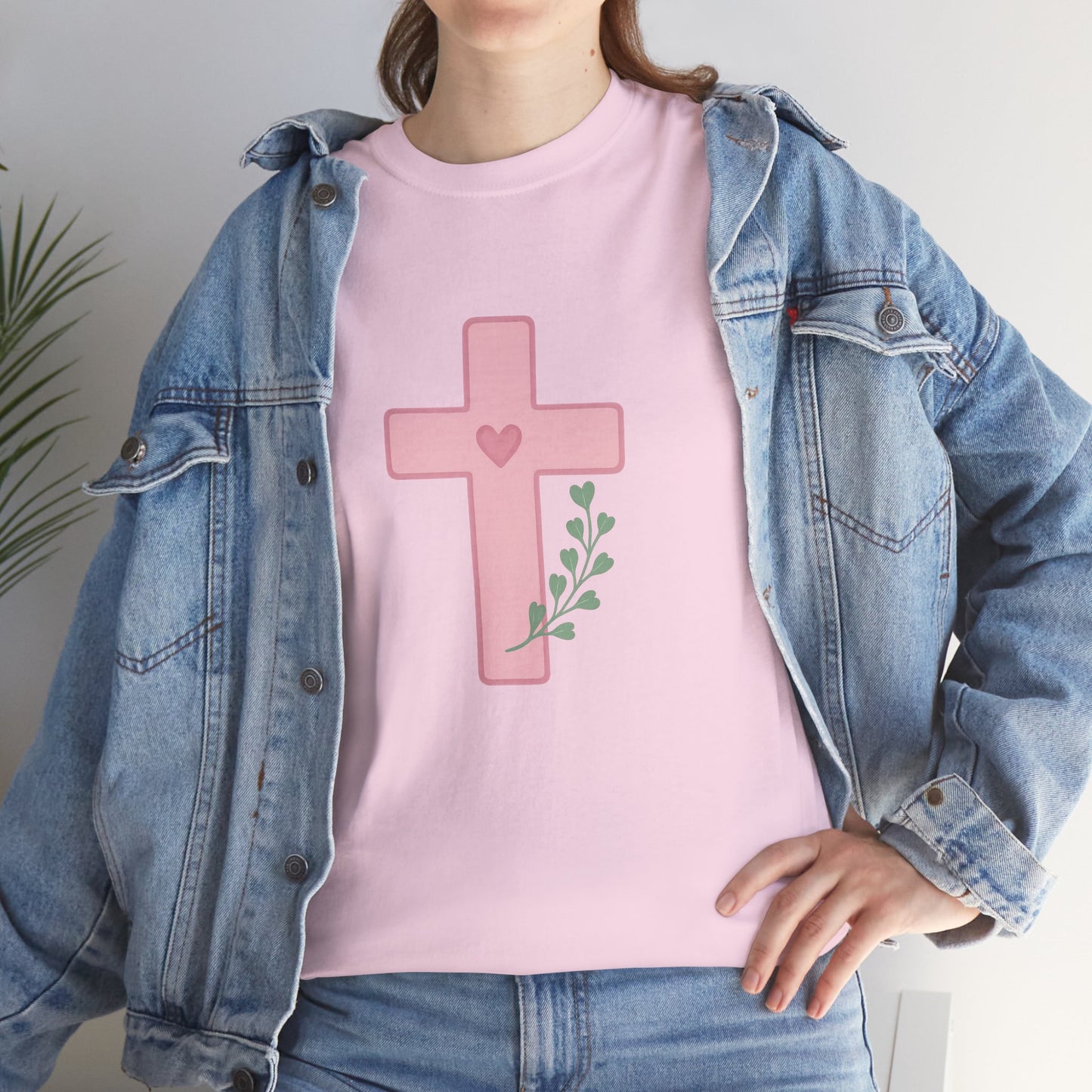 Cross Olive Branch Heart Tee