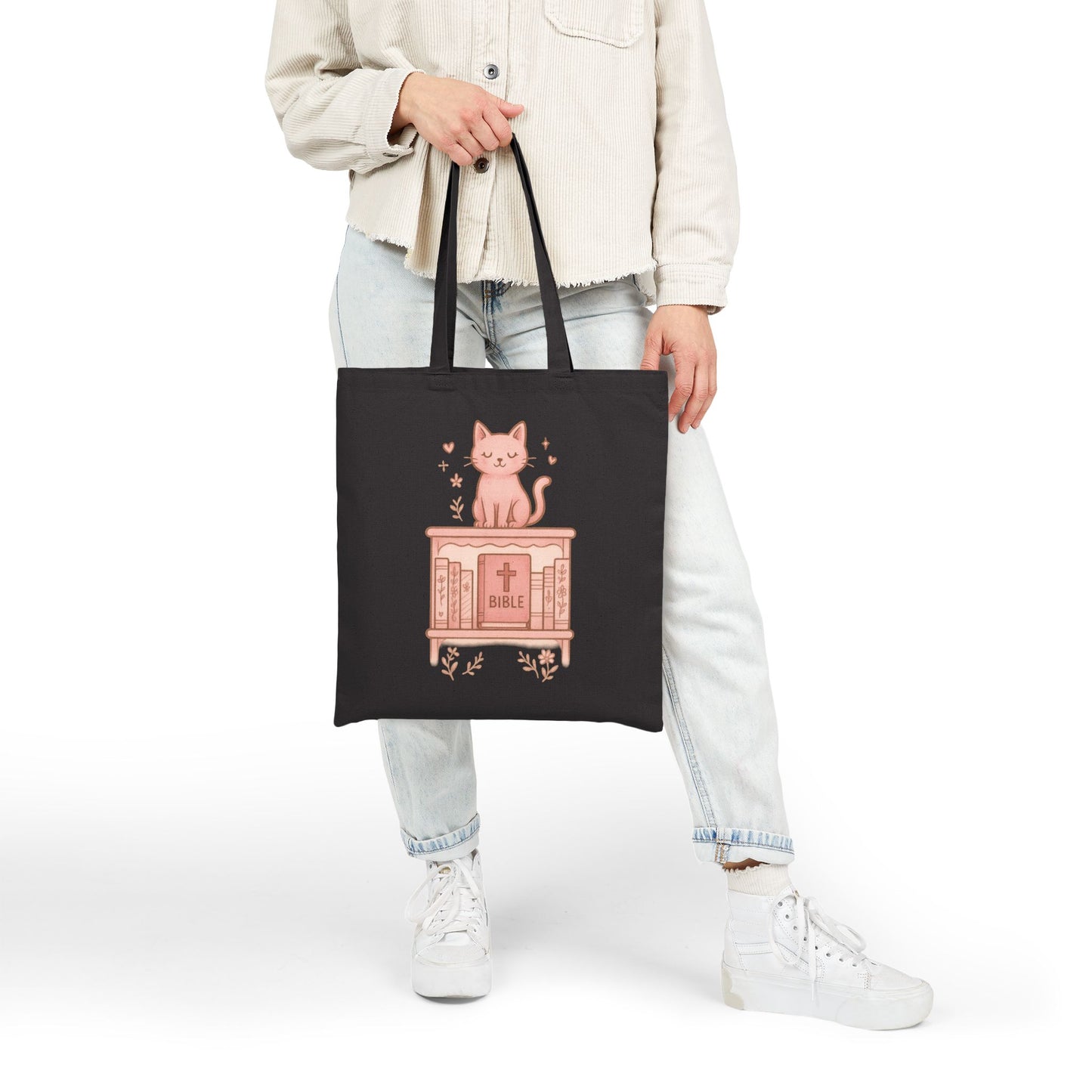 Cute Cat Bible Tote Bag