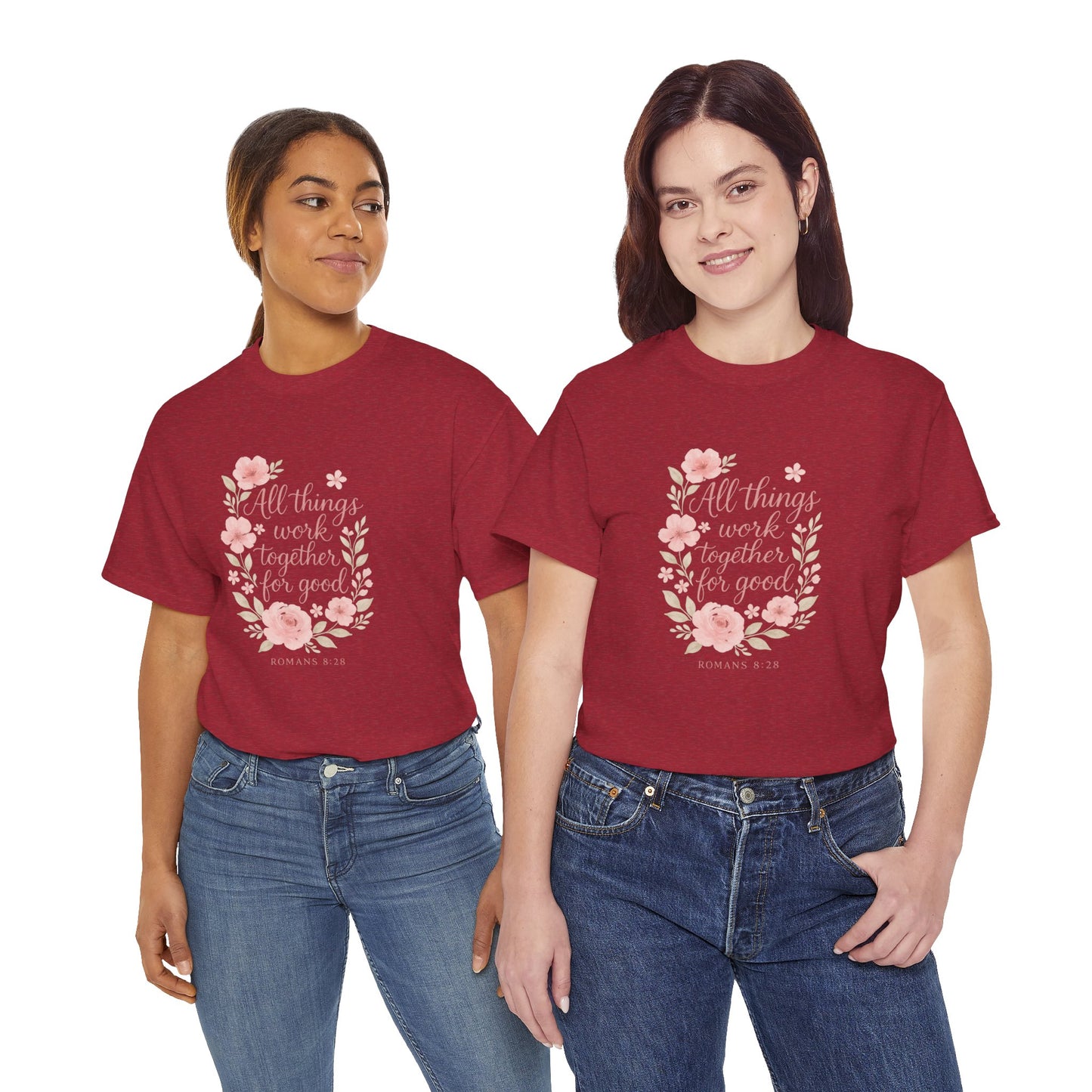 All Things Work Together for Good Floral Tee