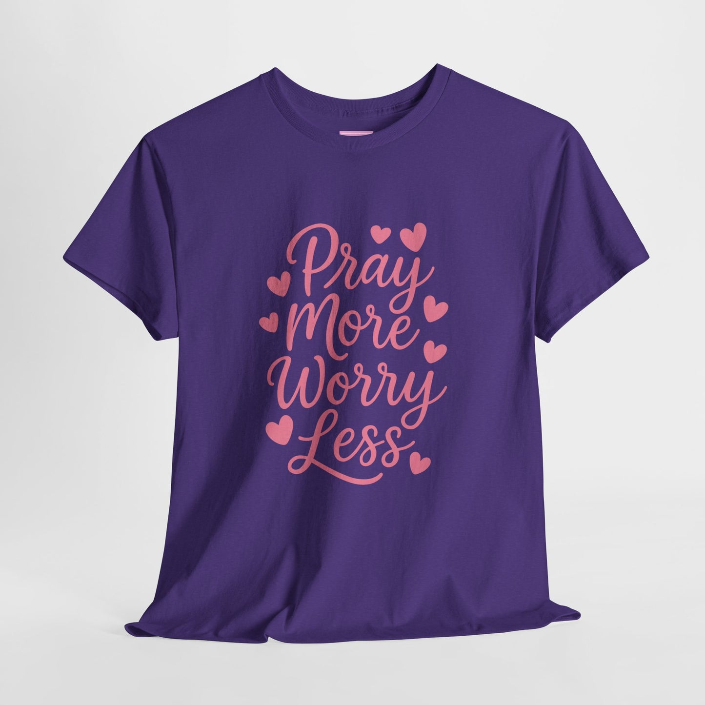 Pray More Worry Less Heart Tee