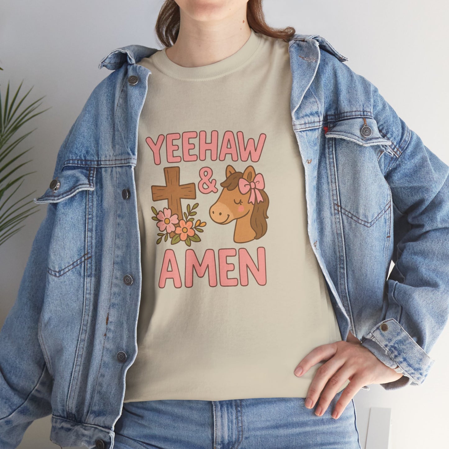 Yeehaw & Amen Horse Cross Tee
