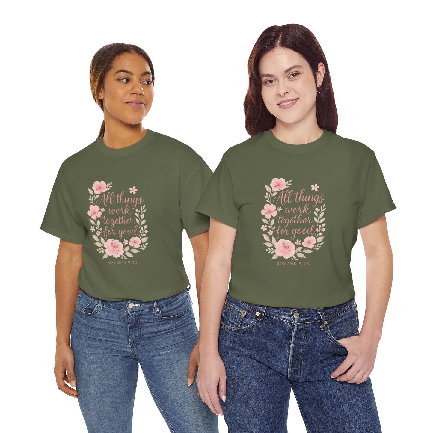 All Things Work Together for Good Floral Tee
