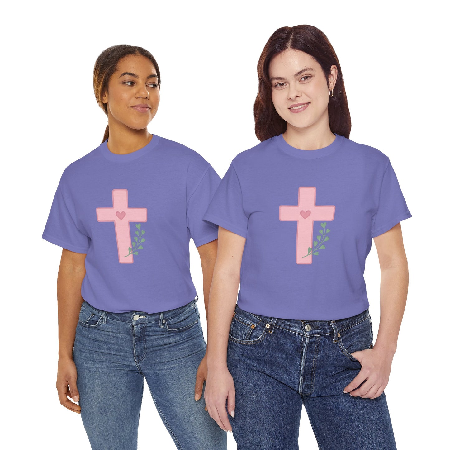 Cross Olive Branch Heart Tee
