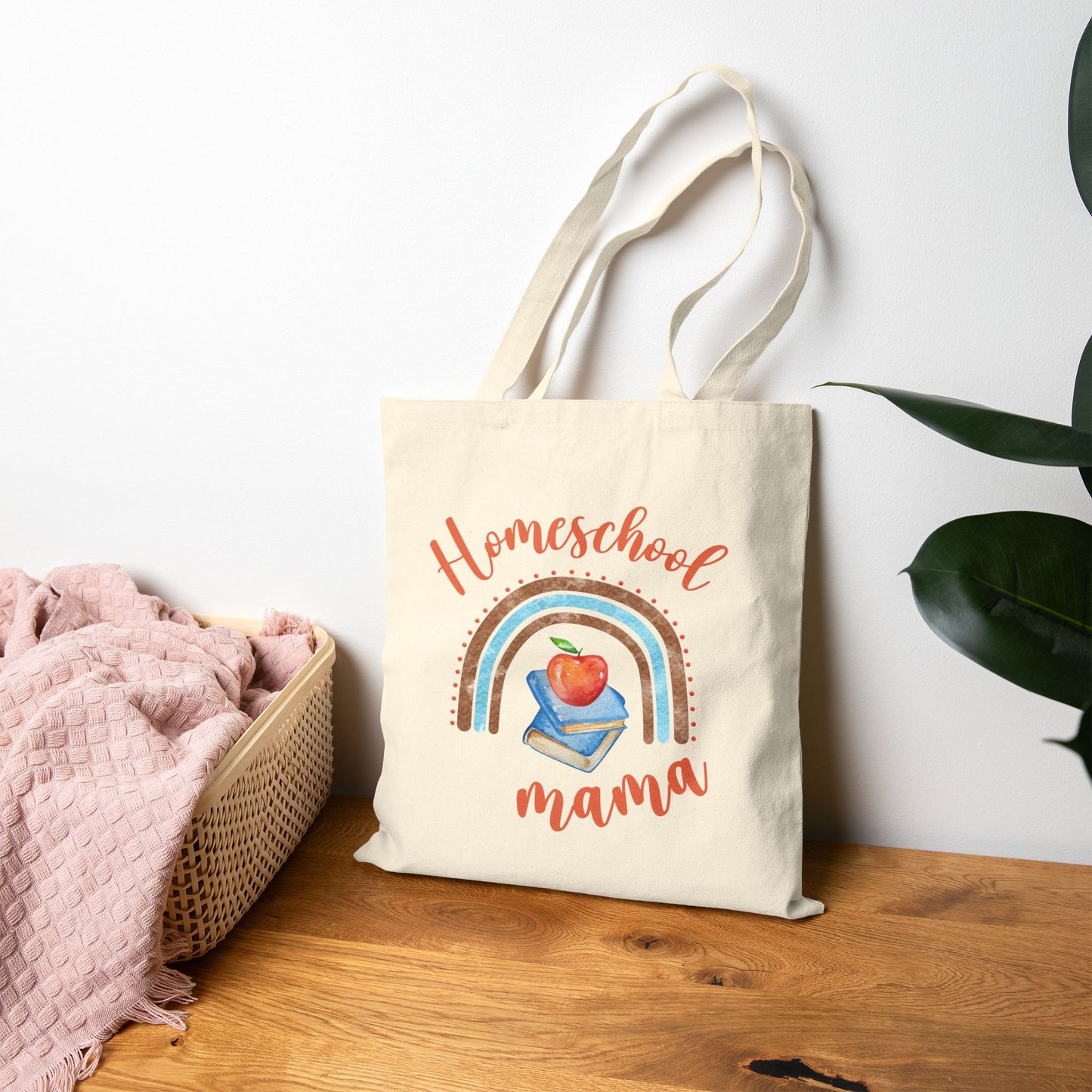 Homeschool Mama Rainbow Tote Bag