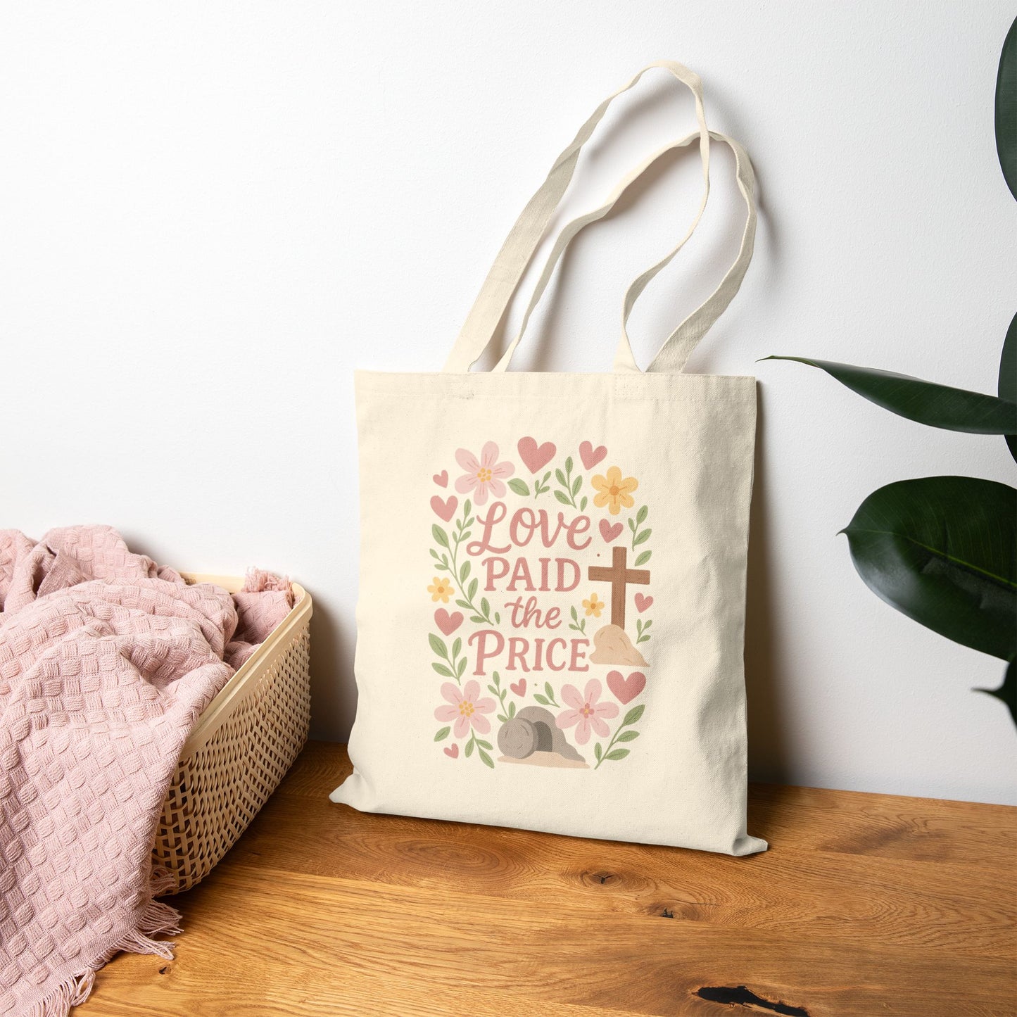 Love Paid the Price Cross Tote Bag