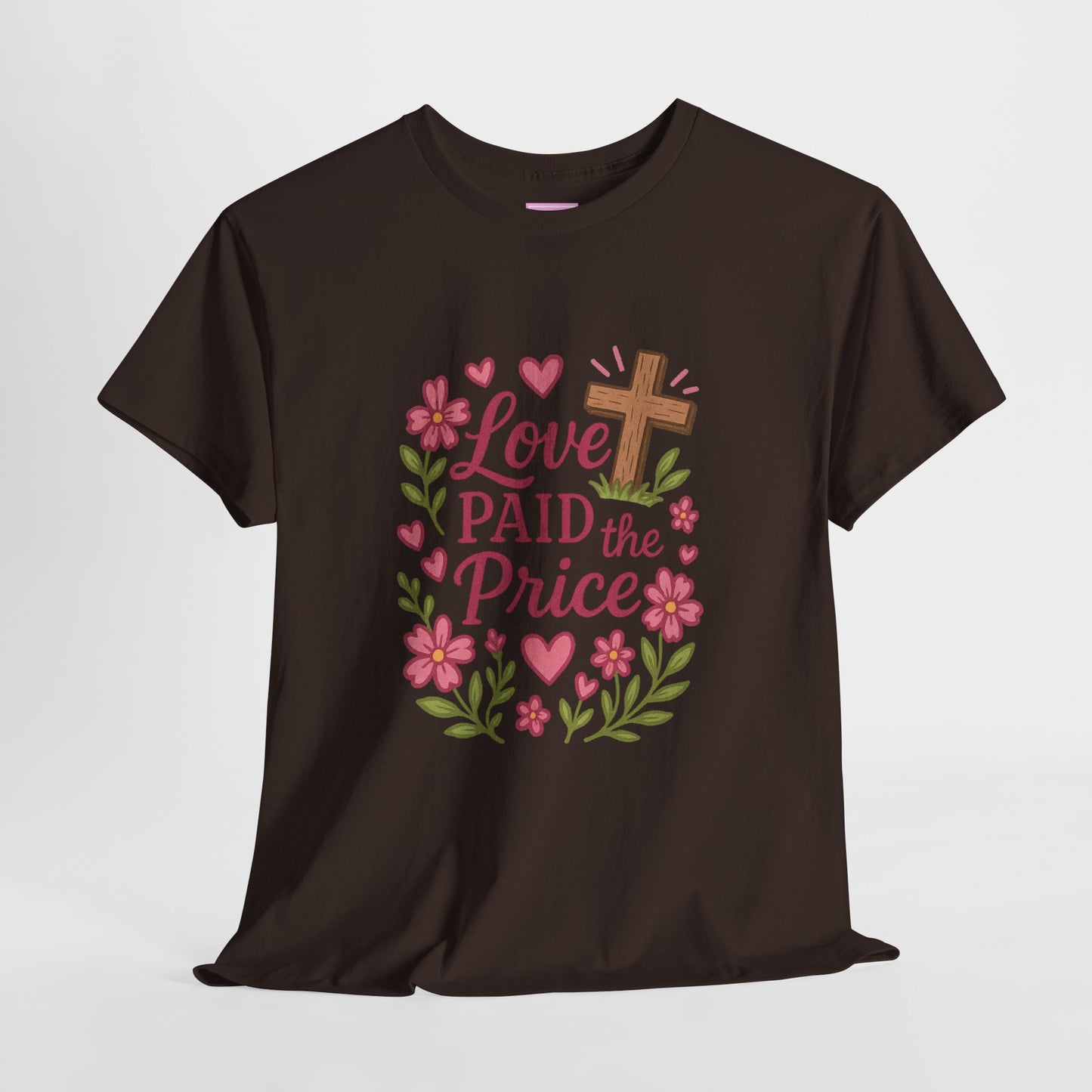 Love Paid the Price Floral Cross Tee