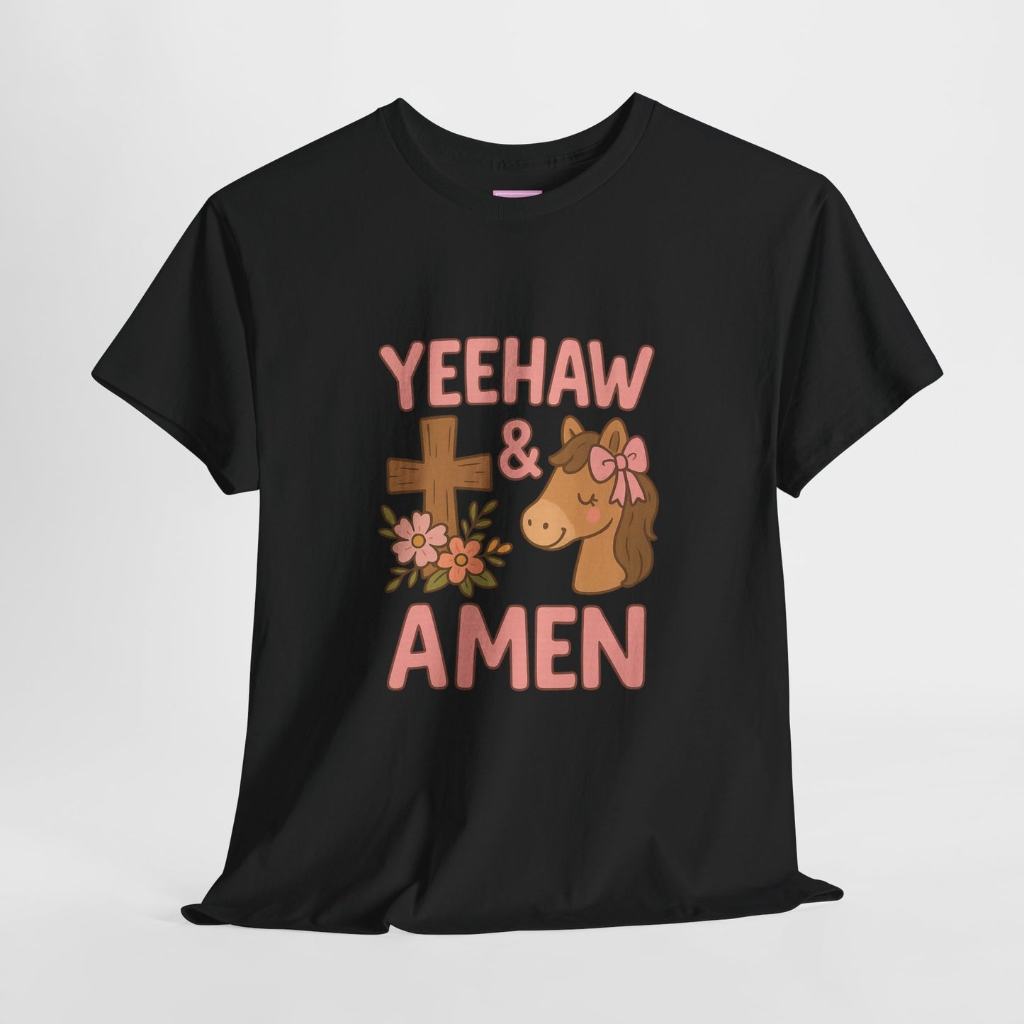 Yeehaw & Amen Horse Cross Tee