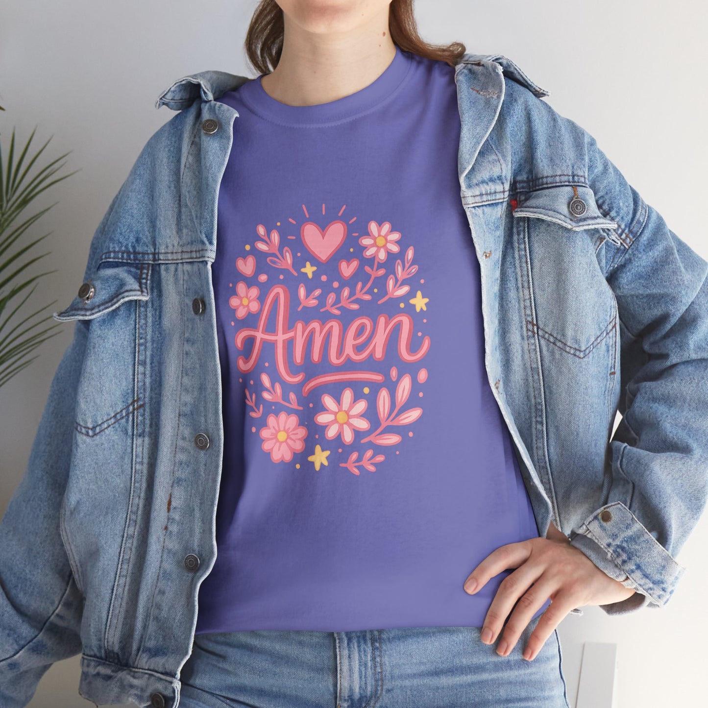 Amen Pink Floral Tee