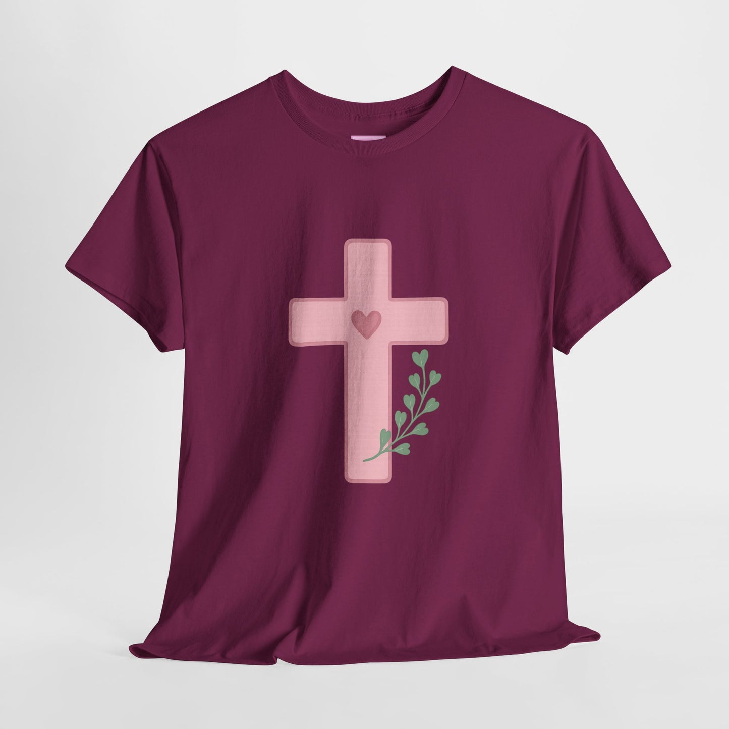 Cross Olive Branch Heart Tee