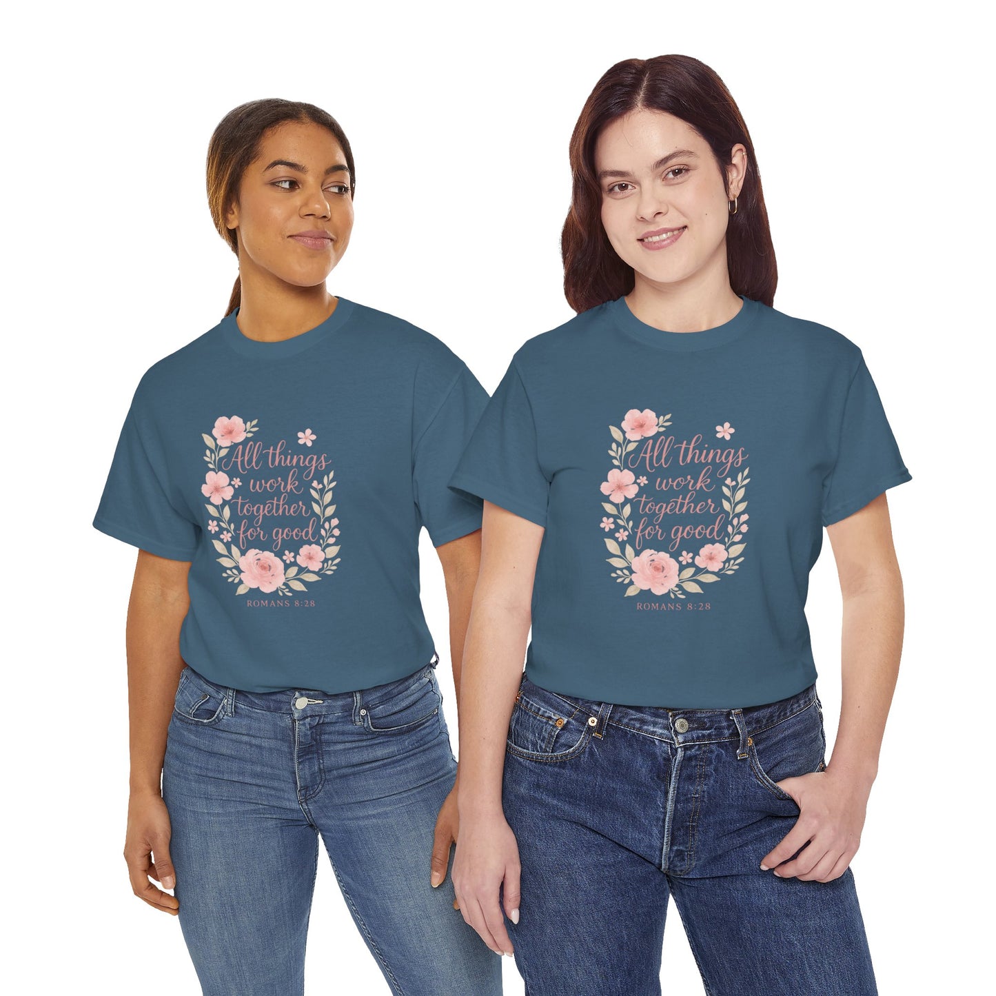 All Things Work Together for Good Floral Tee