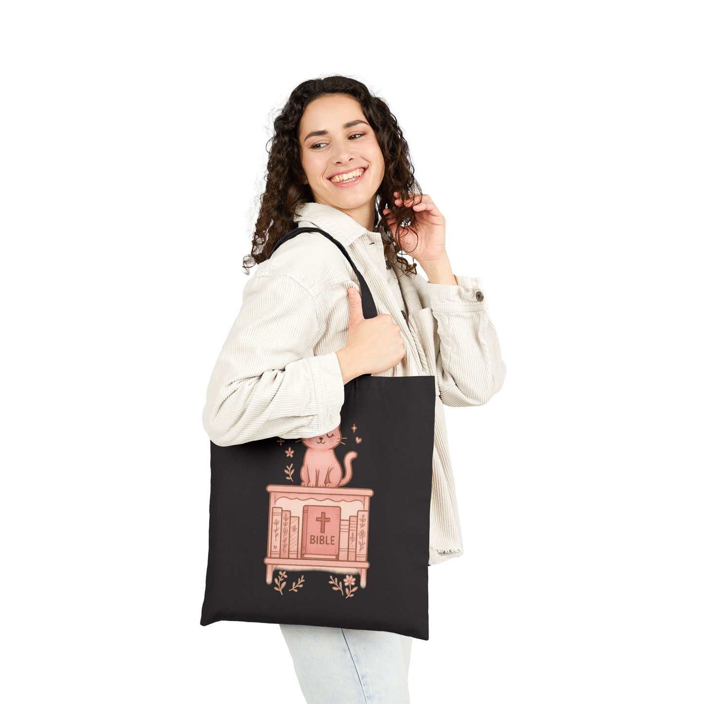 Cute Cat Bible Tote Bag