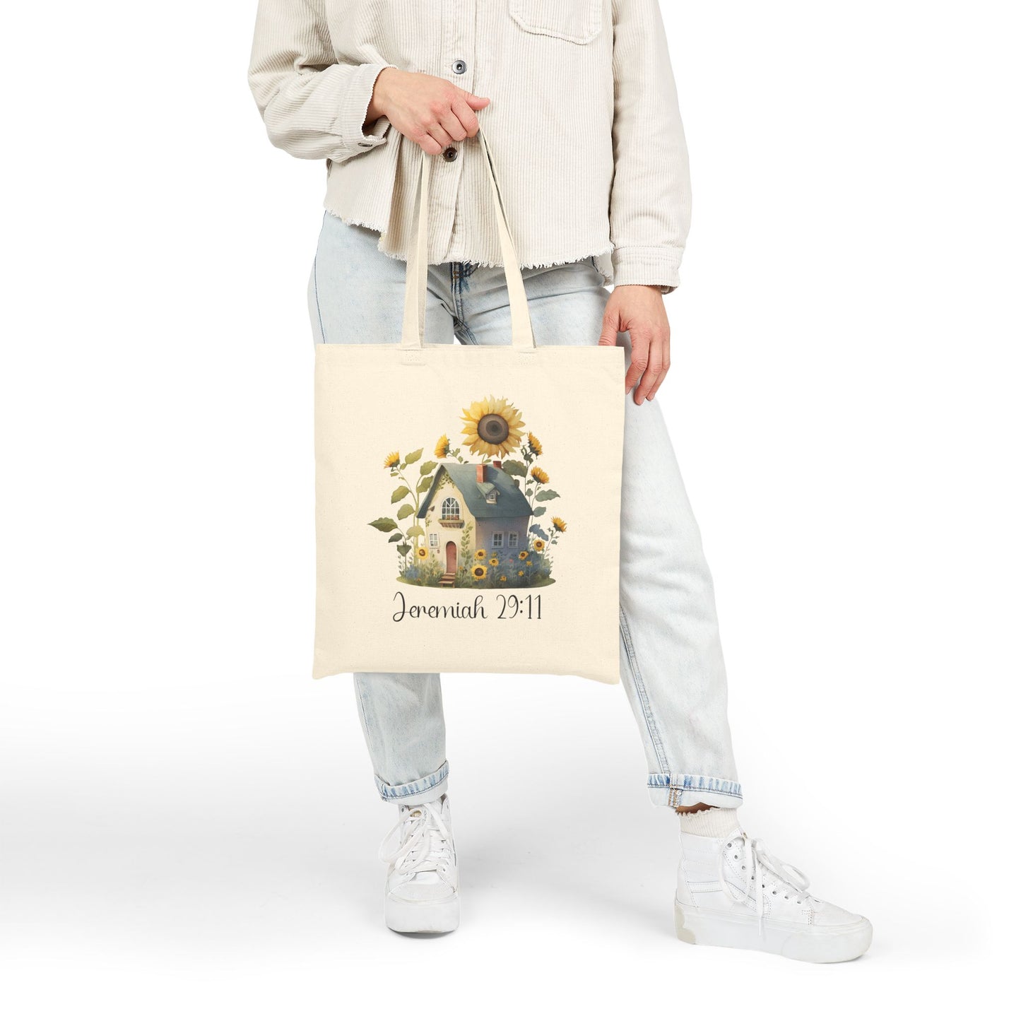 Jeremiah 29:11 Sunflower Cottage Tote Bag