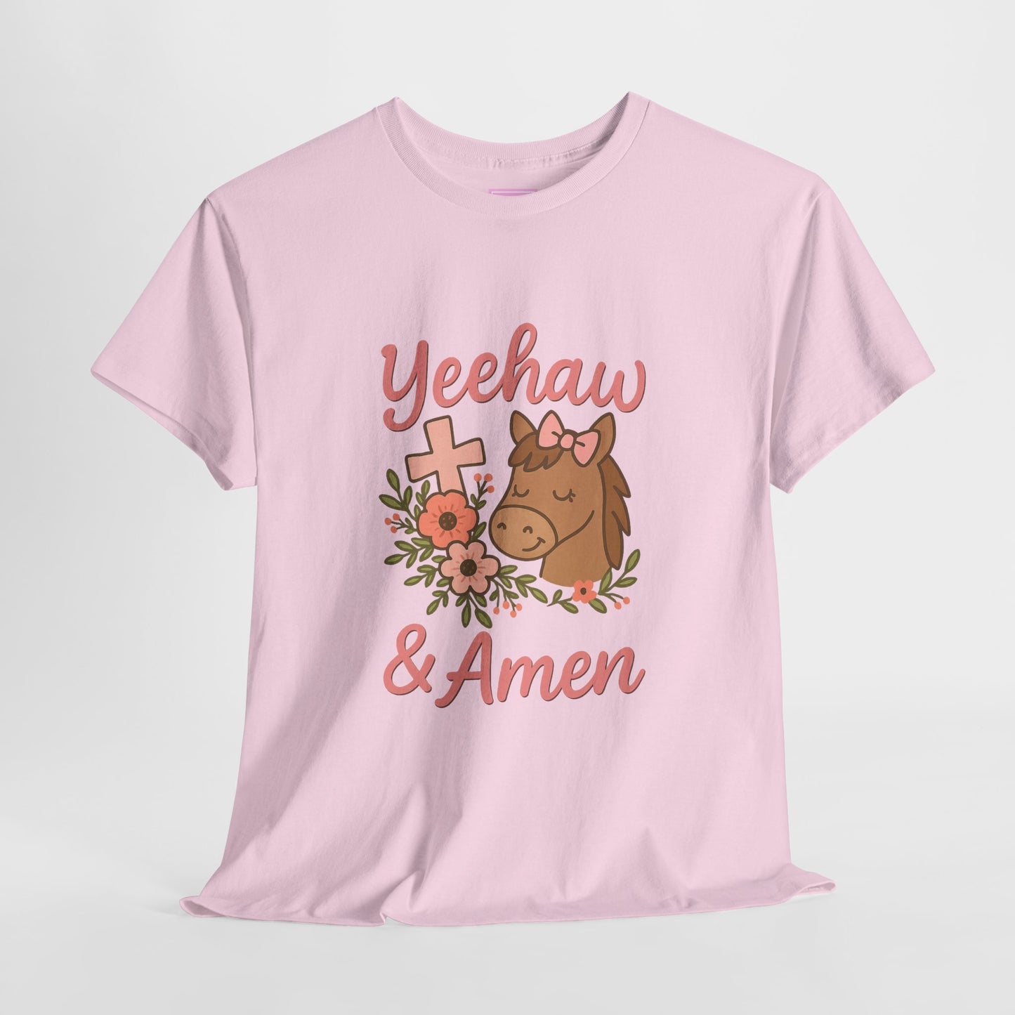 Yeehaw & Amen Floral Cross Tee