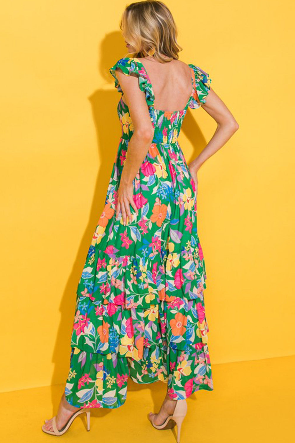 Green Floral Maxi Dress