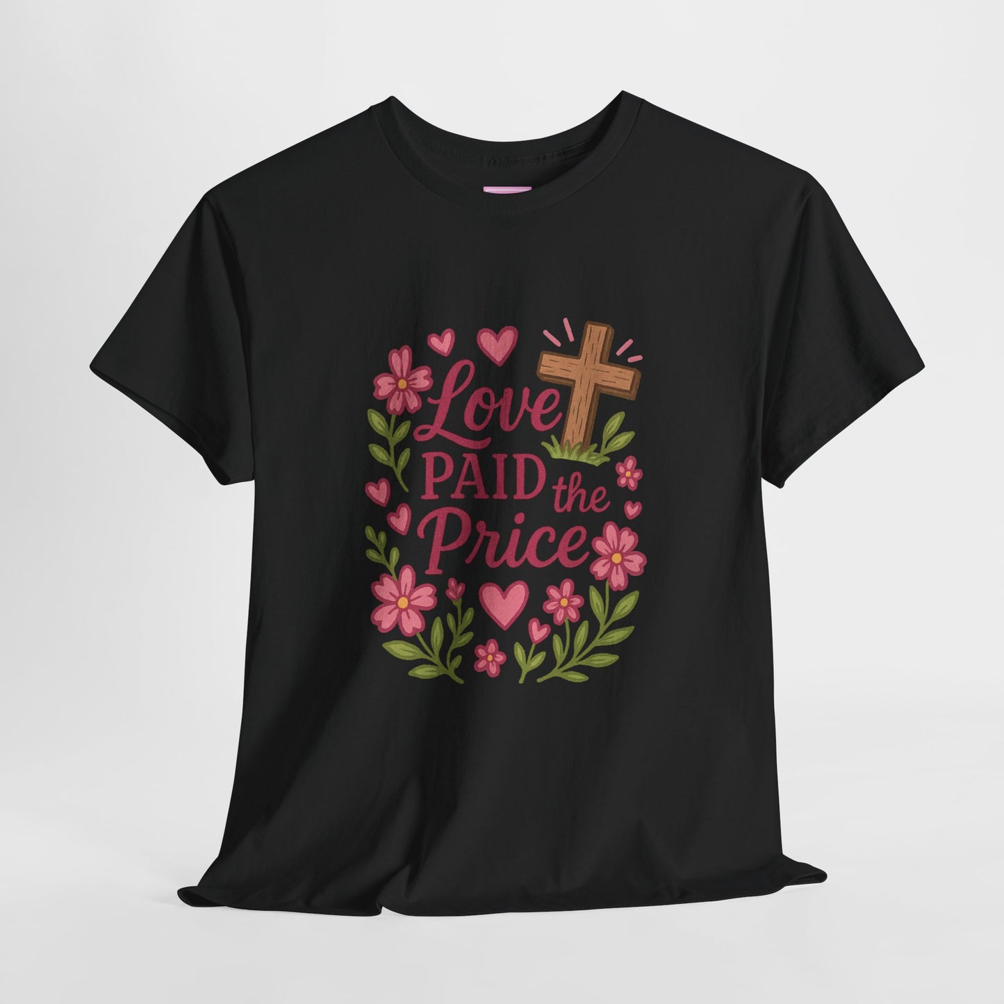 Love Paid the Price Floral Cross Tee