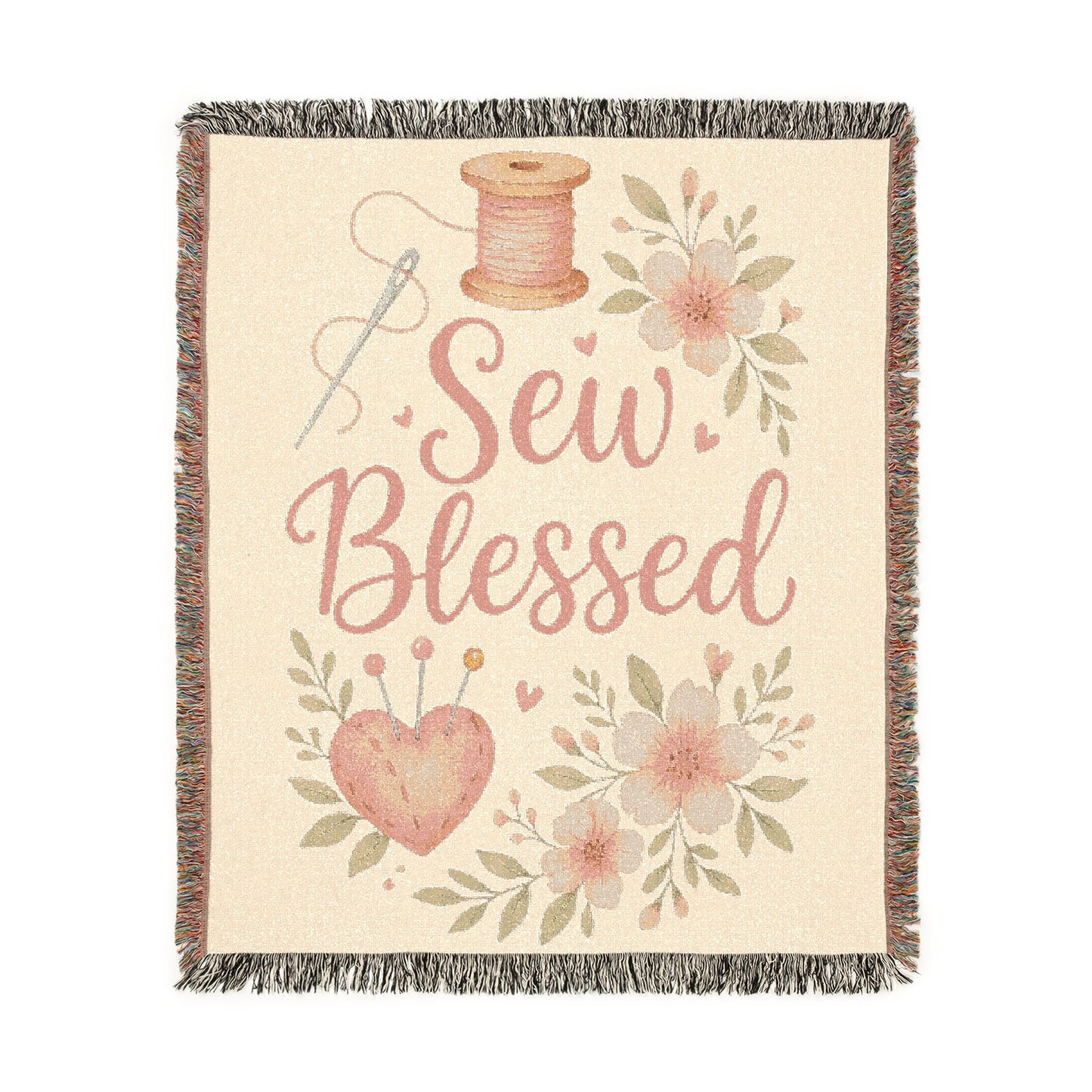 Sew Blessed Woven Blanket