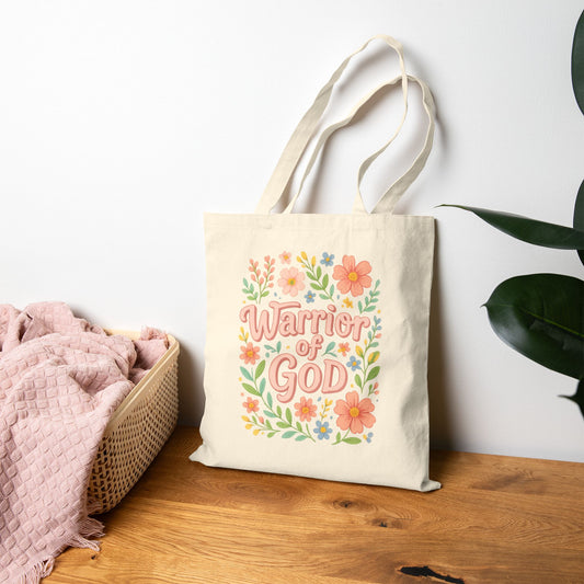 Warrior of God Cotton Tote Bag