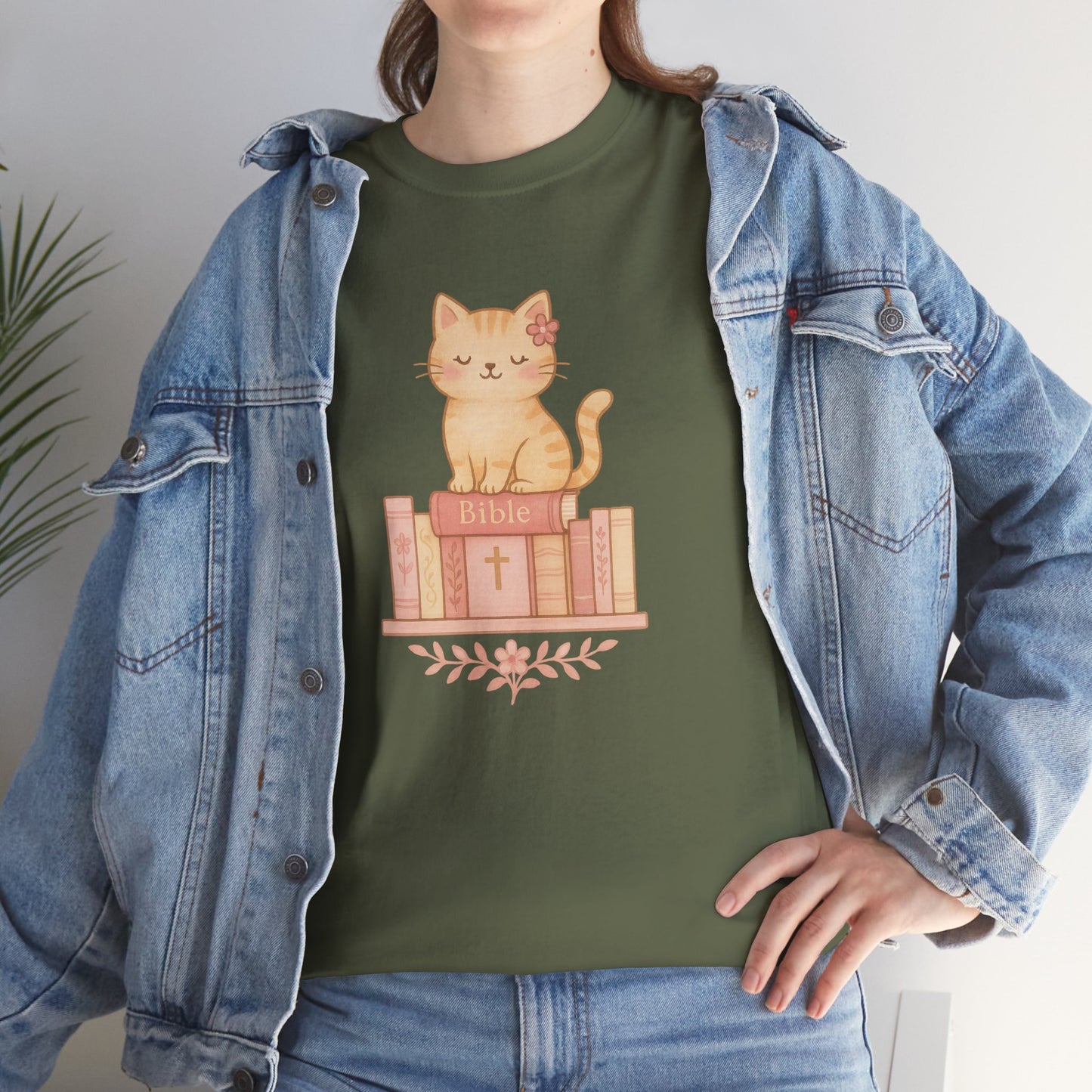 Cute Cat & Bible Lover Tee