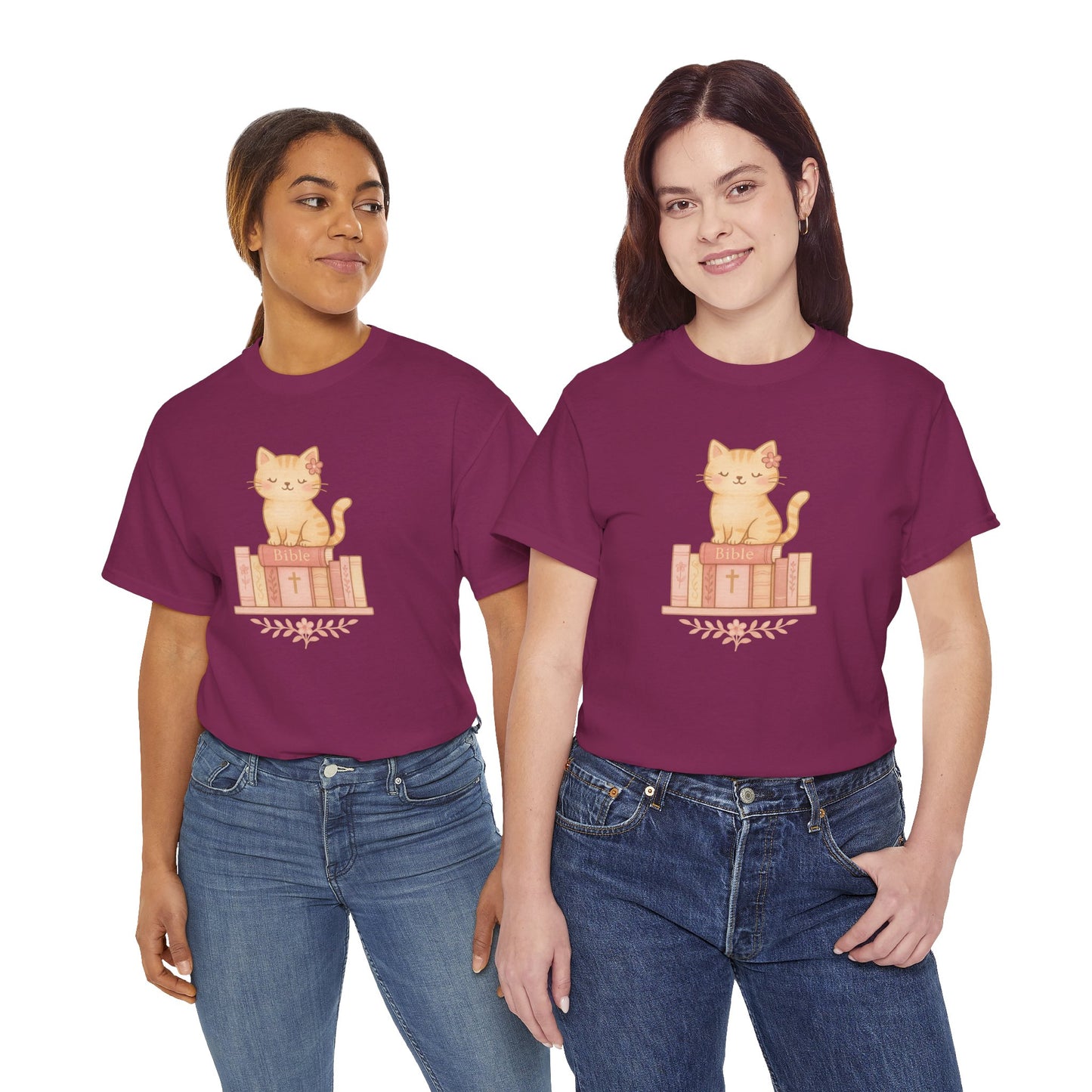 Cute Cat & Bible Lover Tee