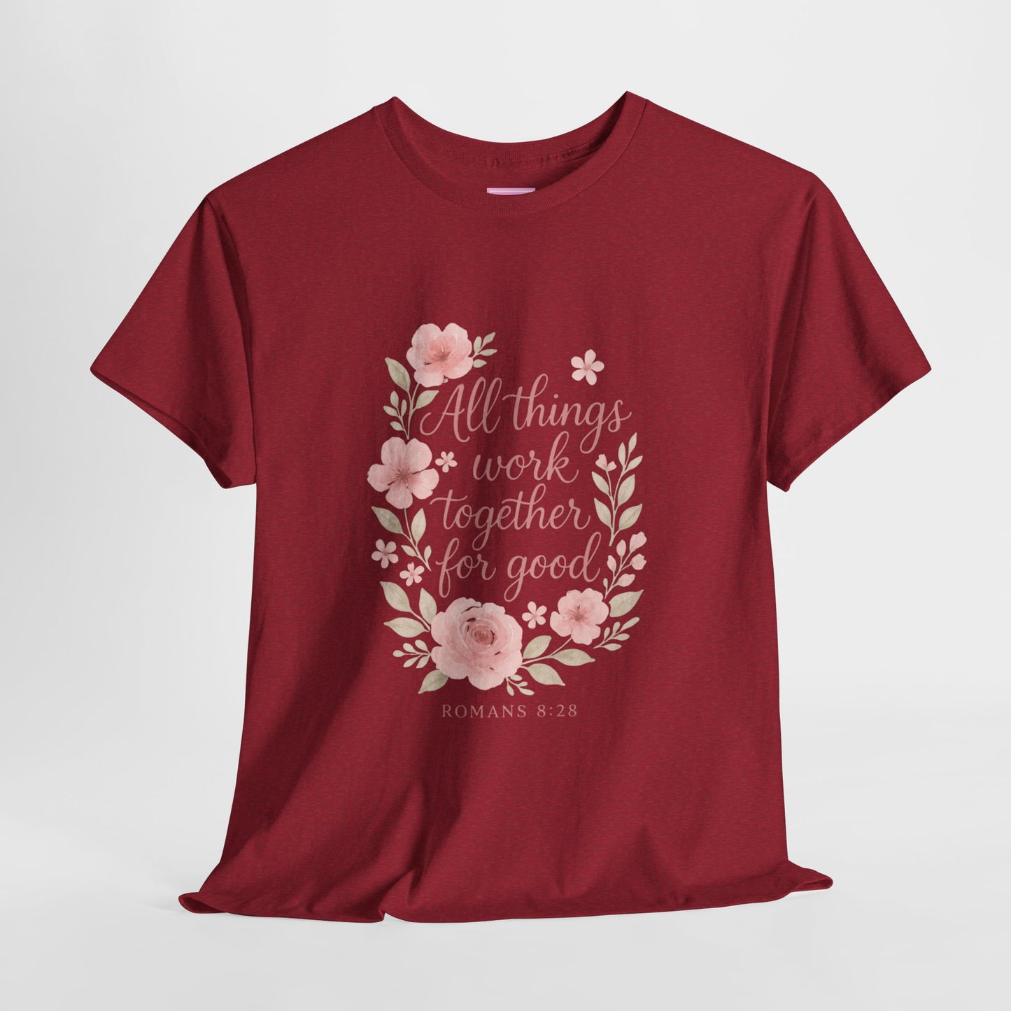 All Things Work Together for Good Floral Tee