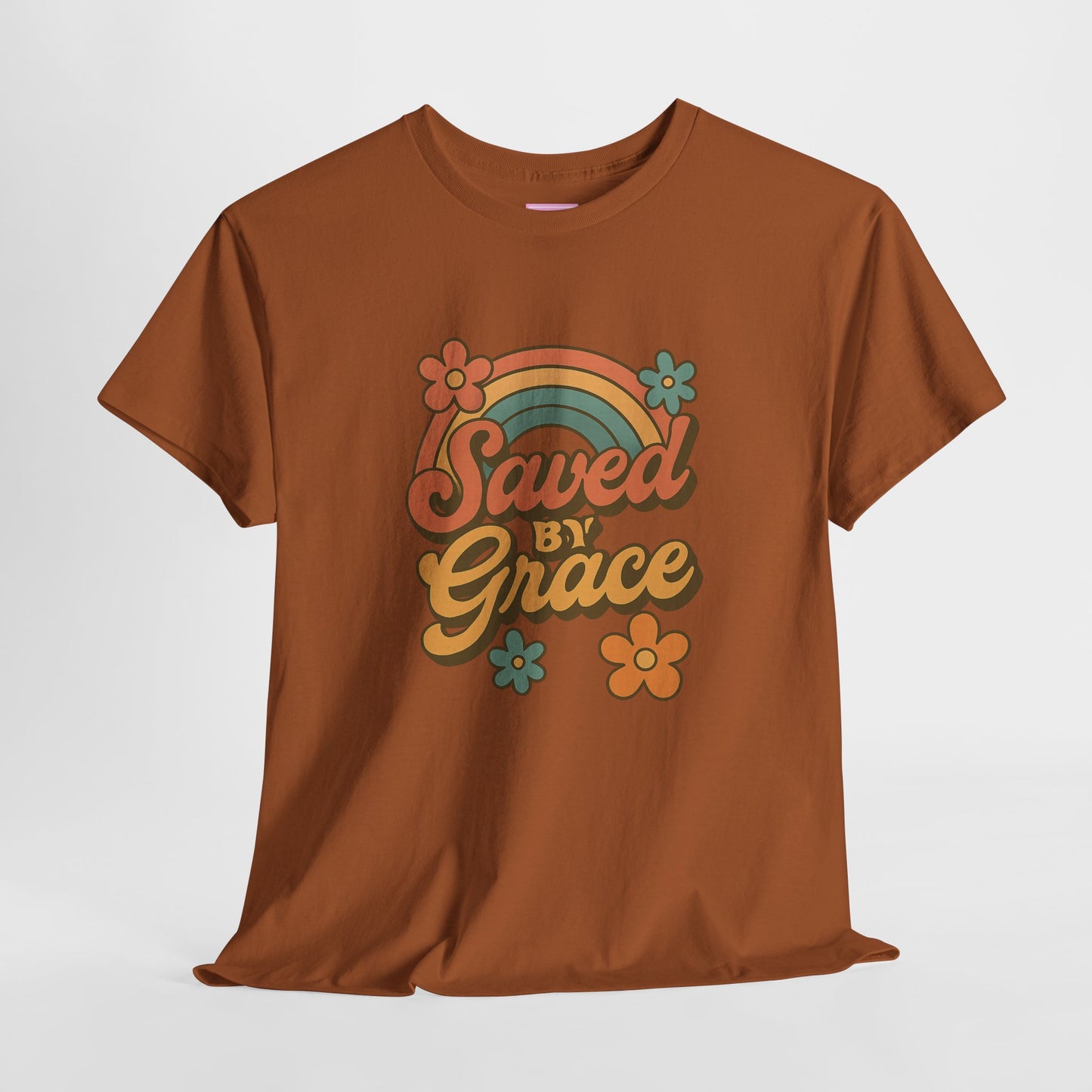 Saved by Grace Vintage Rainbow Tee