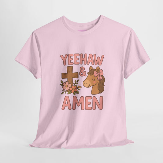 Yeehaw & Amen Horse Cross Tee