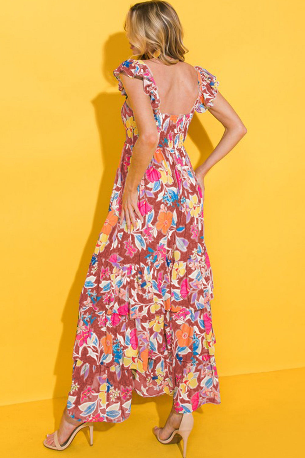 Green Floral Maxi Dress