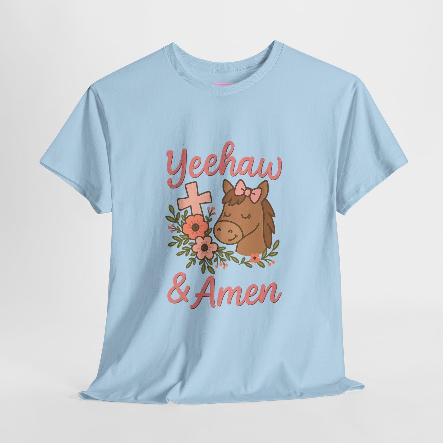 Yeehaw & Amen Floral Cross Tee