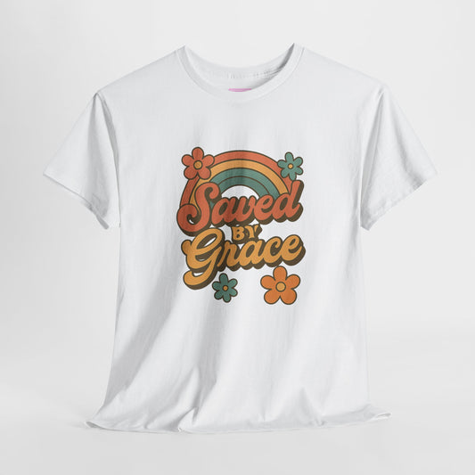 Saved by Grace Vintage Rainbow Tee