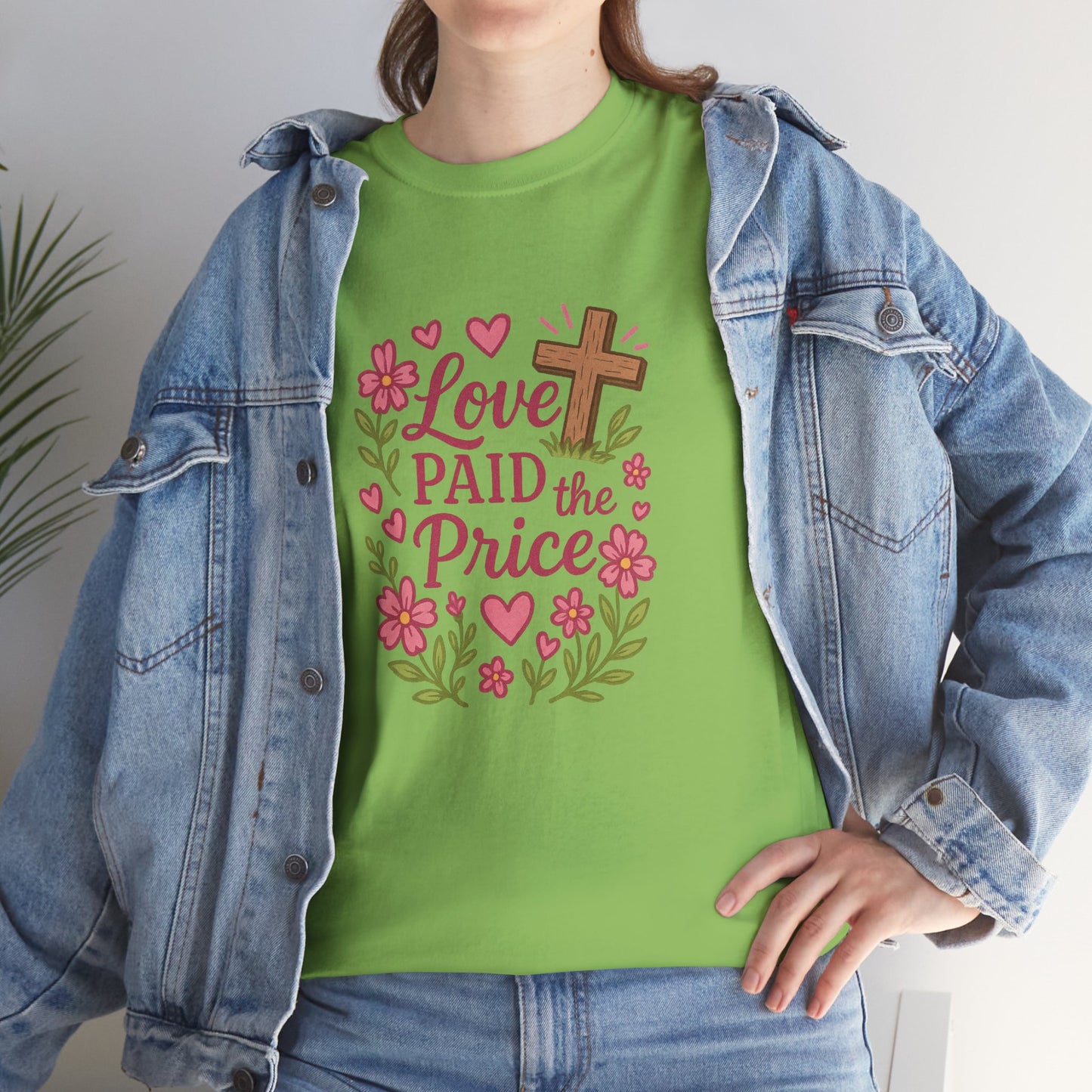 Love Paid the Price Floral Cross Tee