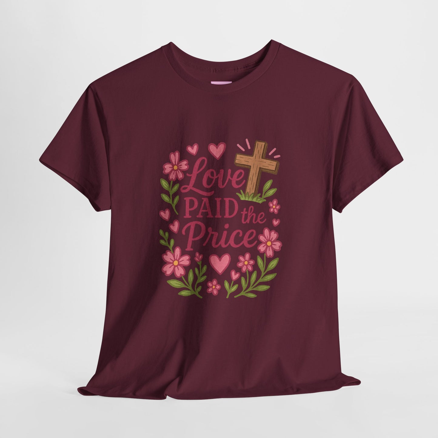Love Paid the Price Floral Cross Tee