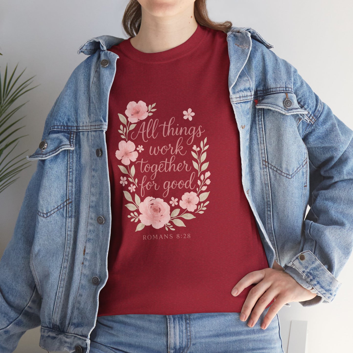 All Things Work Together for Good Floral Tee