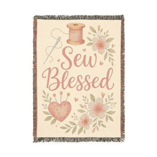 Sew Blessed Woven Blanket