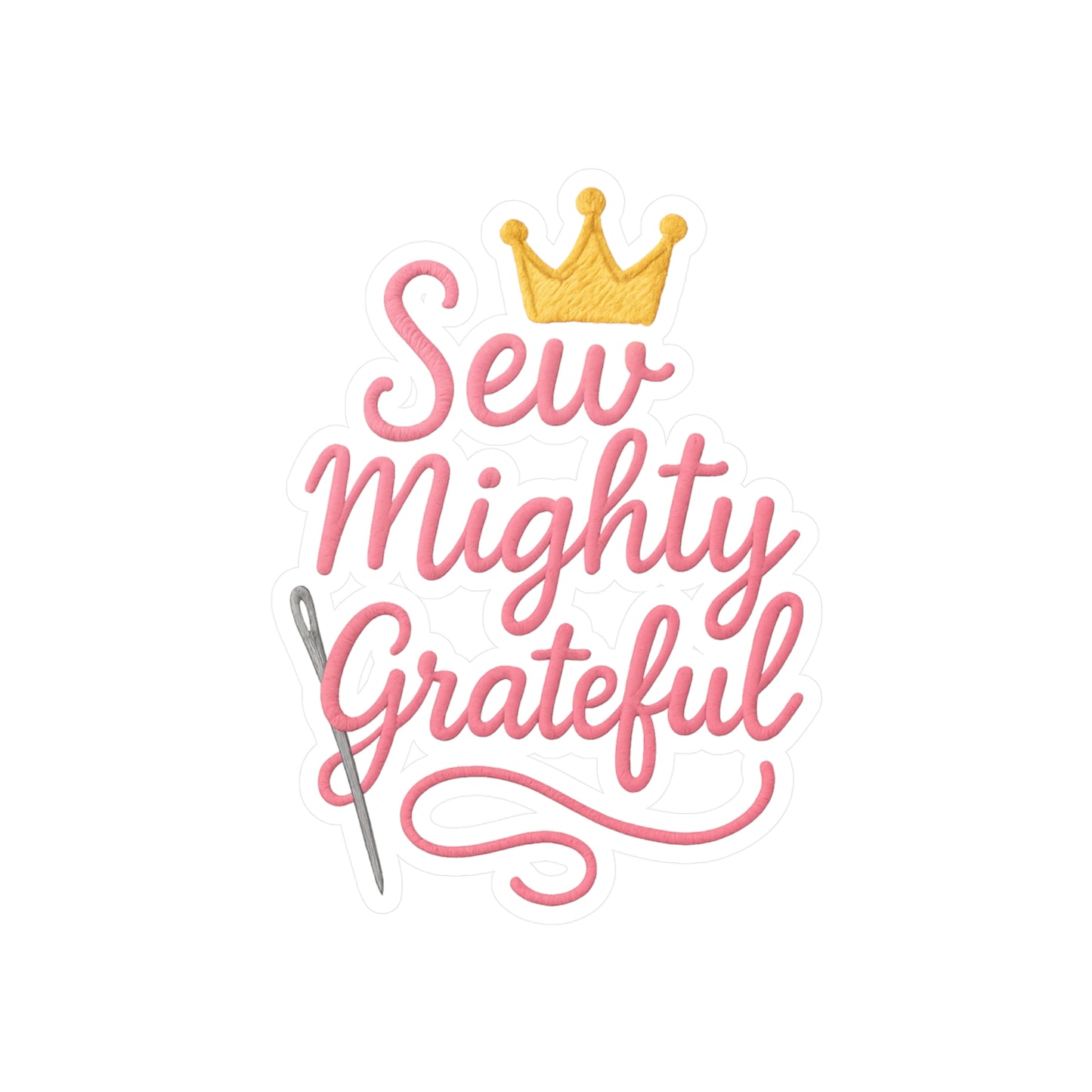 Sew Mighty Grateful 1 Vinyl Decal