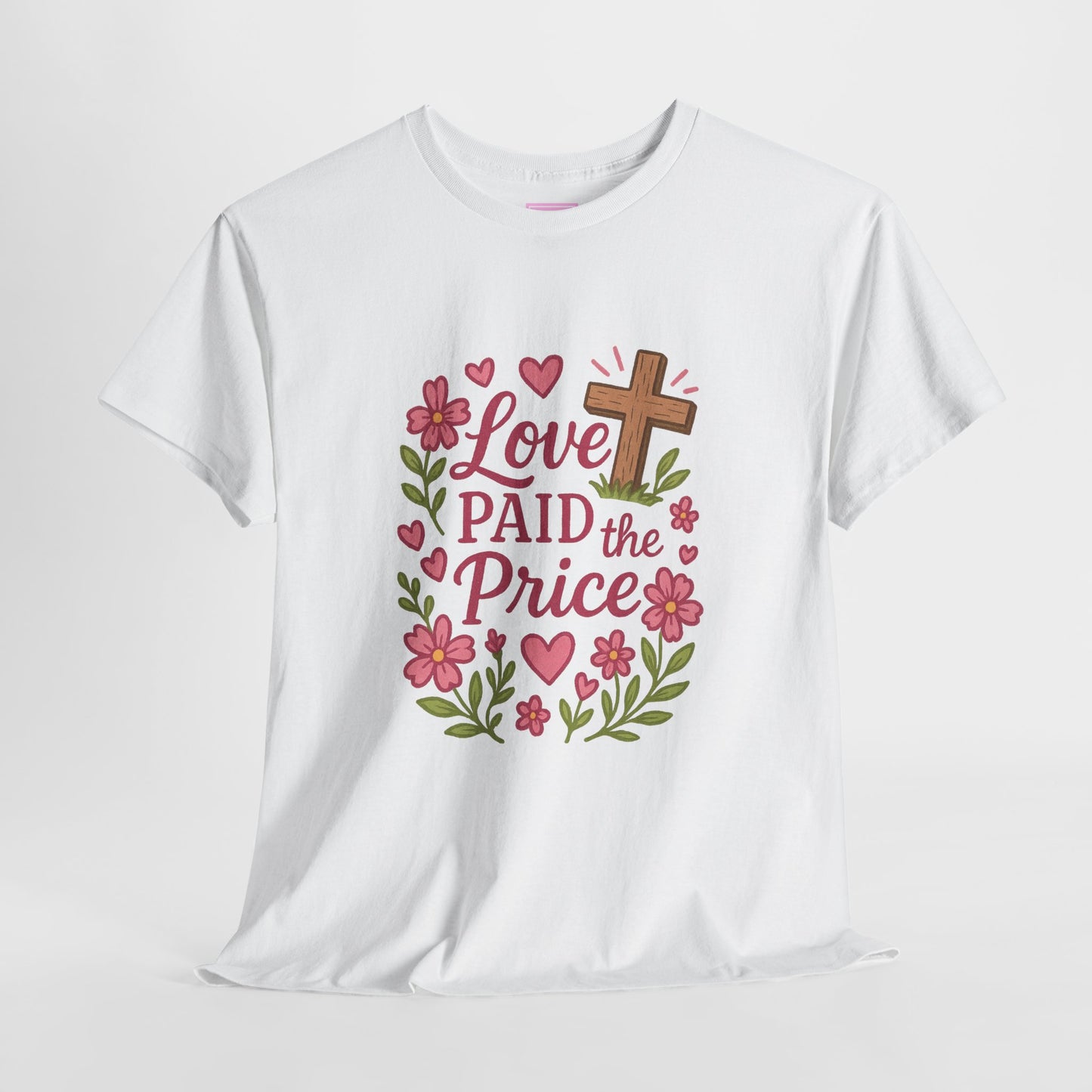 Love Paid the Price Floral Cross Tee