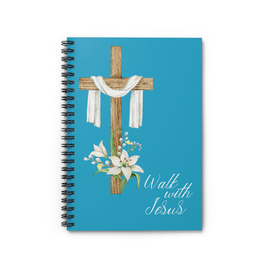 Walk with Jesus Spiral Notebook - Ruled Line