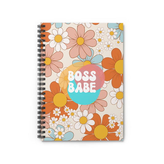 Groovy Boss Babe Spiral Notebook - Ruled Line